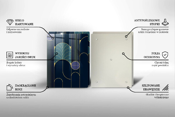 Skärbräda glas Abstrakt motiv