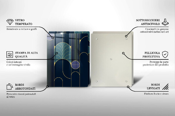 Skärbräda glas Abstrakt motiv