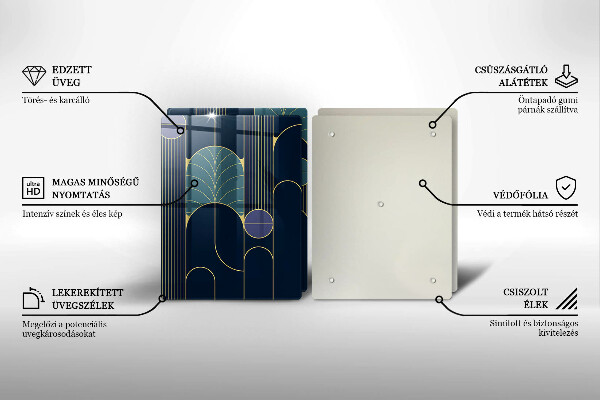Skärbräda glas Abstrakt motiv