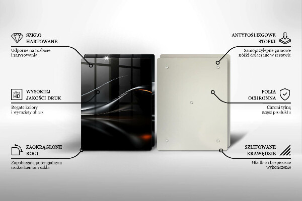 Skärbräda glas Abstraktion 3D-design
