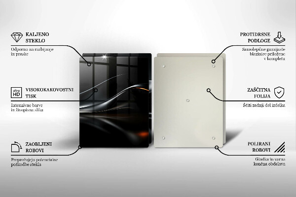 Skärbräda glas Abstraktion 3D-design