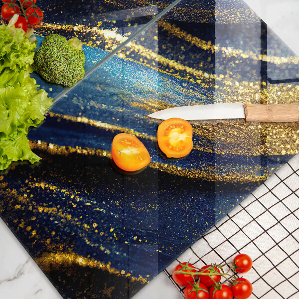 Skärbräda glas Marinblå abstraktion