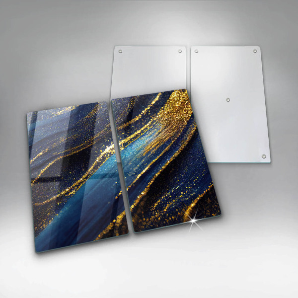 Skärbräda glas Marinblå abstraktion