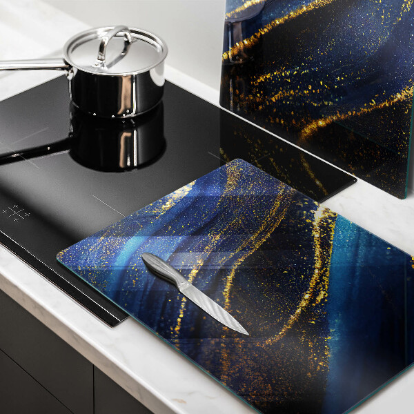 Skärbräda glas Marinblå abstraktion