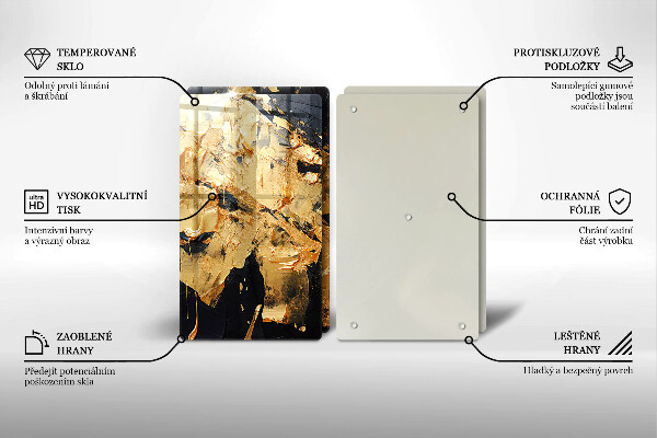 Skärbräda glas Elegant färgstruktur