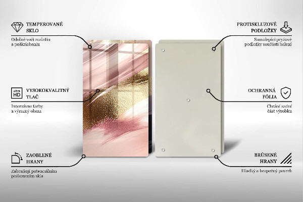 Skärbräda glas Pastellfläckar