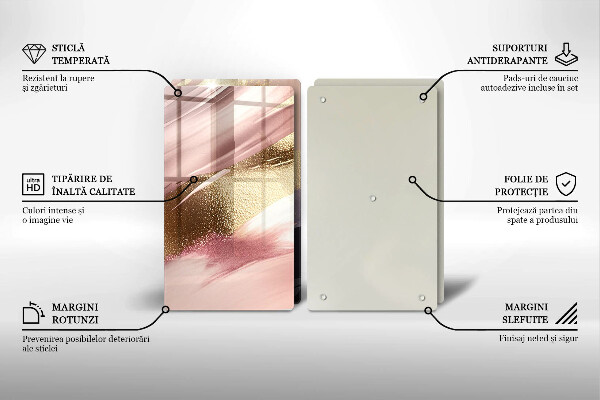 Skärbräda glas Pastellfläckar