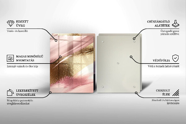 Skärbräda glas Pastellfläckar