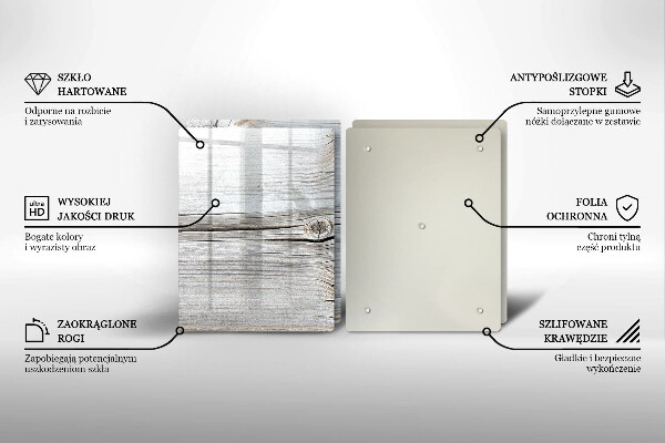 Skärbräda glas Lätt trästruktur
