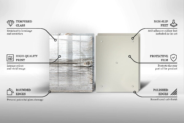 Skärbräda glas Lätt trästruktur