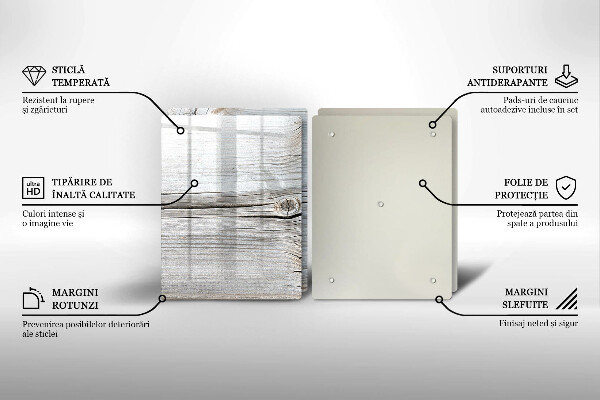Skärbräda glas Lätt trästruktur