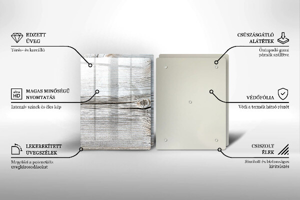 Skärbräda glas Lätt trästruktur