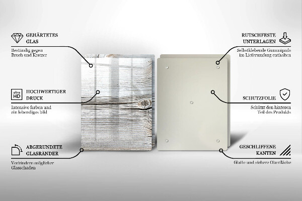 Skärbräda glas Lätt trästruktur