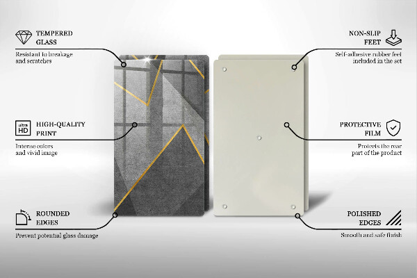 Skärbräda glas Skarpa former