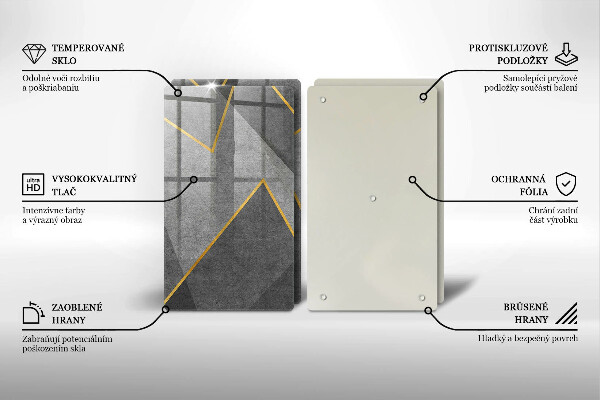 Skärbräda glas Skarpa former