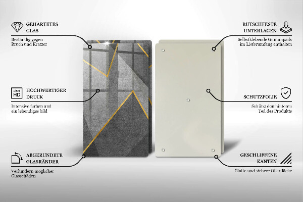 Skärbräda glas Skarpa former