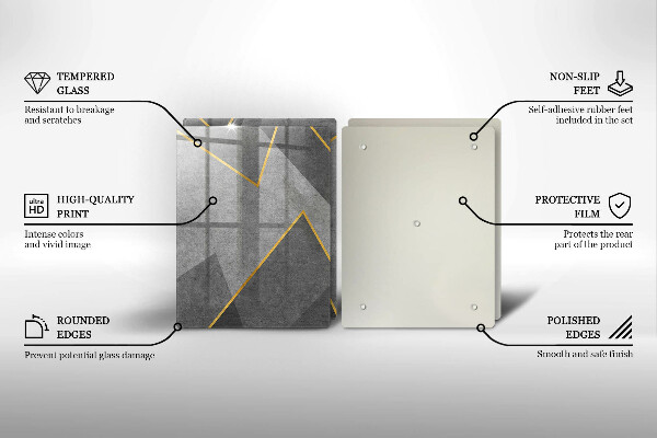 Skärbräda glas Skarpa former