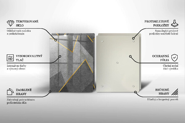 Skärbräda glas Skarpa former