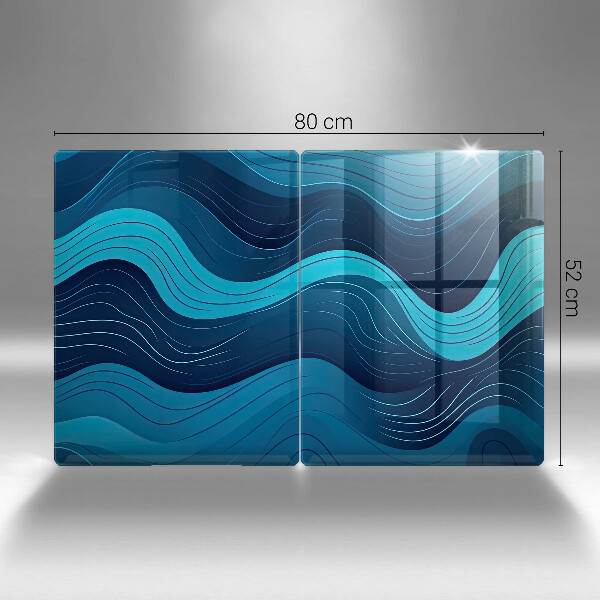 Skärbräda glas Abstrakta vågor