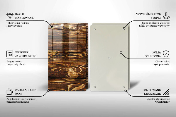 Skärbräda glas Trästruktur