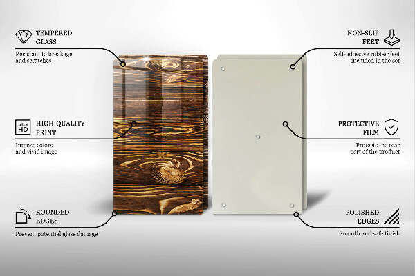 Skärbräda glas Trästruktur