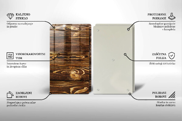 Skärbräda glas Trästruktur