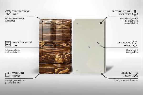 Skärbräda glas Trästruktur