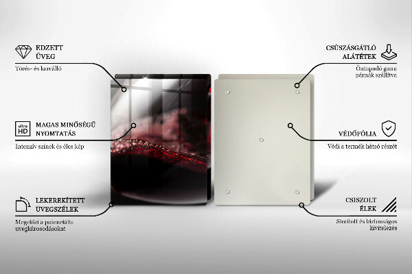 Skärbräda glas Rött vin glas