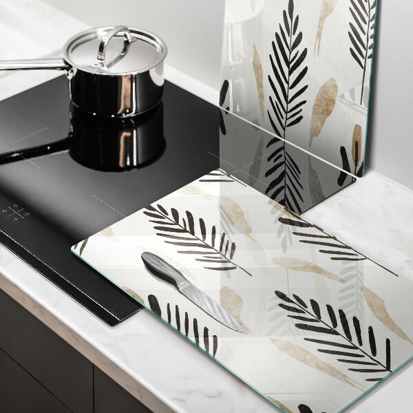 Skärbräda glas Boho växter