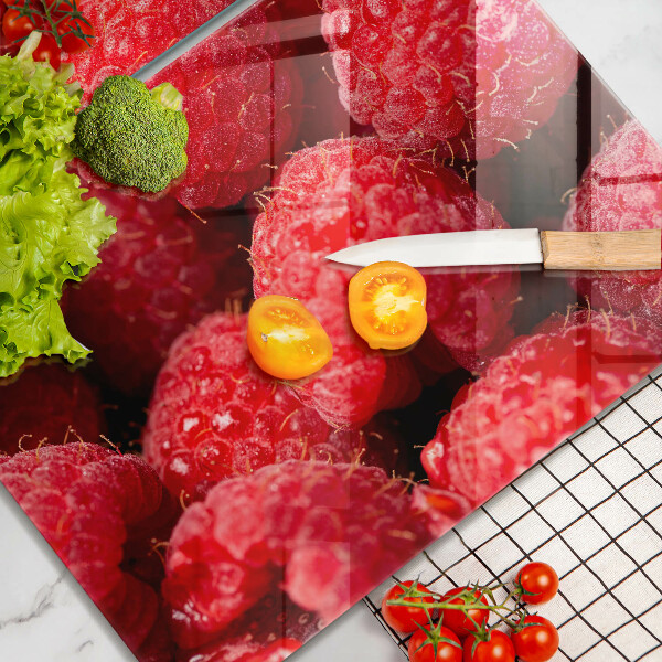 Skärbräda glas Hallonfrukt