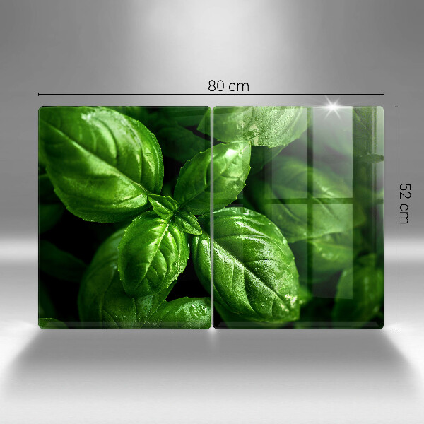 Skärbräda glas Basilikablad
