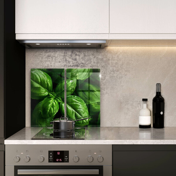 Skärbräda glas Basilikablad