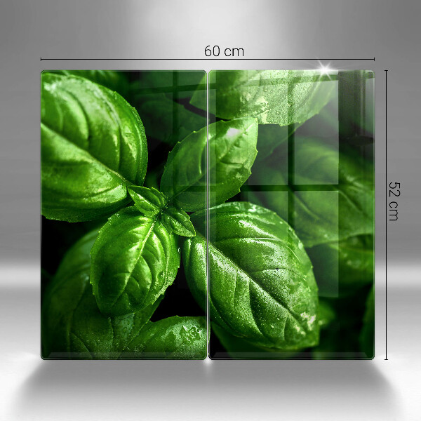 Skärbräda glas Basilikablad
