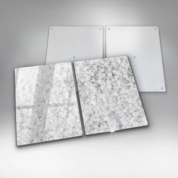 Skärbräda glas Saltkristaller