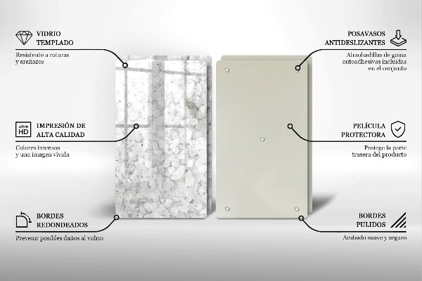 Skärbräda glas Saltkristaller