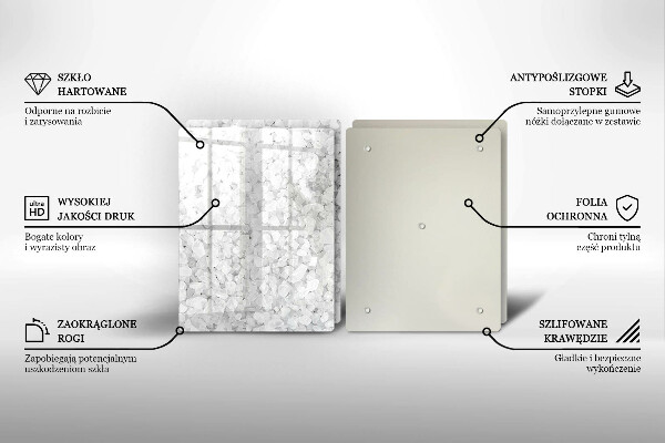 Skärbräda glas Saltkristaller