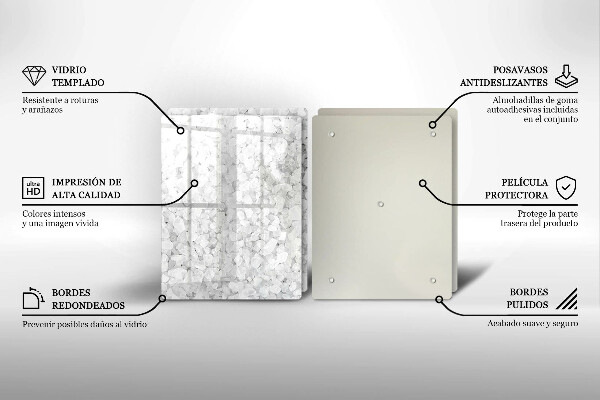 Skärbräda glas Saltkristaller