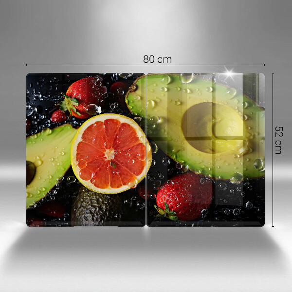 Skärbräda glas Frukt och grönsaker