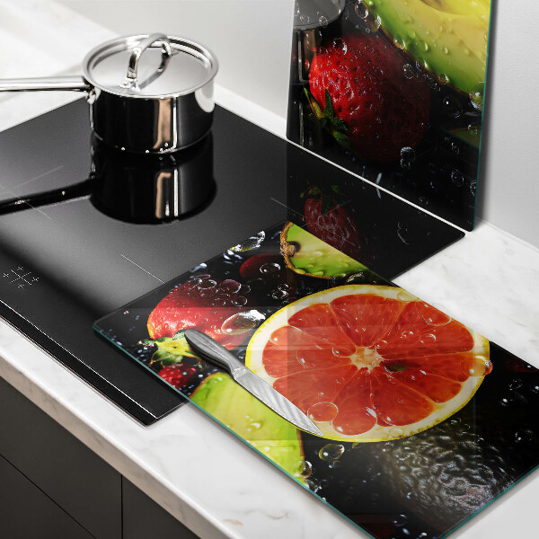 Skärbräda glas Frukt och grönsaker