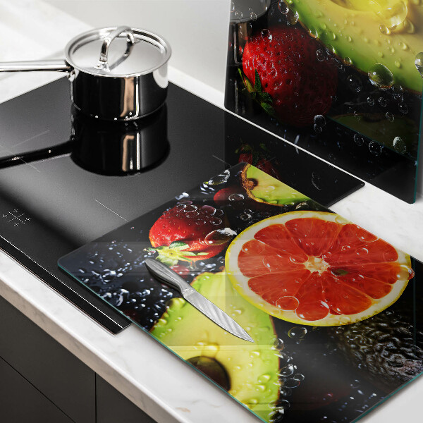 Skärbräda glas Frukt och grönsaker