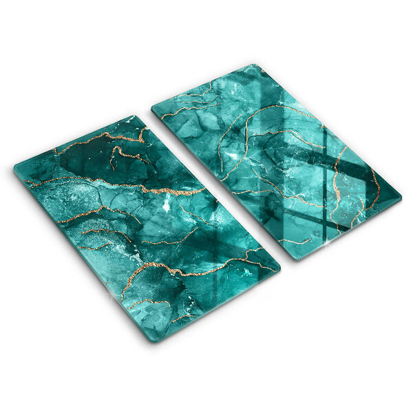Skärbräda glas Blå marmor