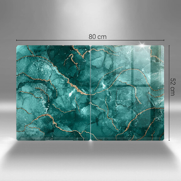 Skärbräda glas Blå marmor