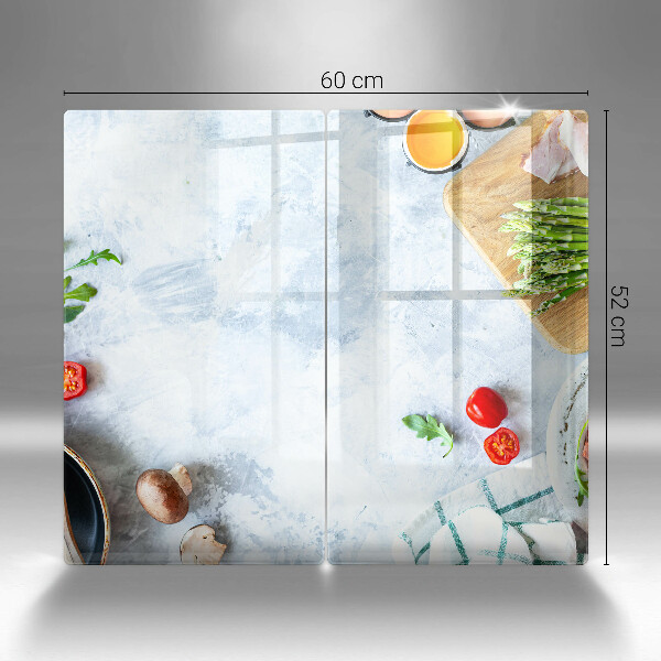 Skärbräda glas Ingredienser i köket