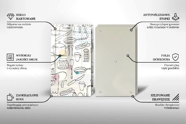 Skärbräda glas Kökstillbehör