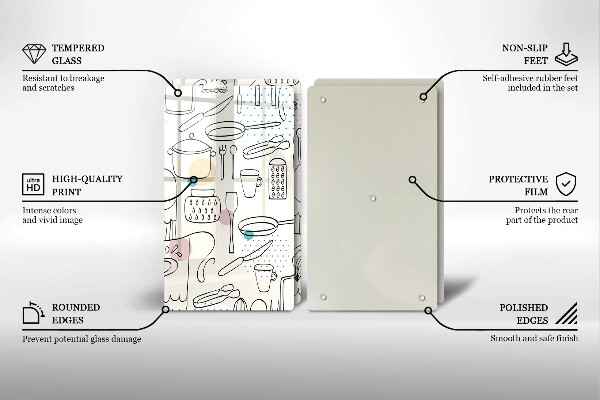 Skärbräda glas Kökstillbehör