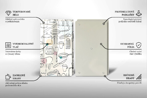 Skärbräda glas Kökstillbehör