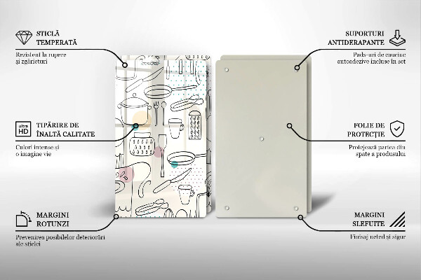 Skärbräda glas Kökstillbehör