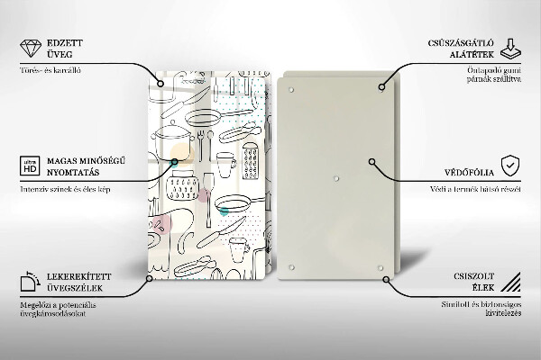 Skärbräda glas Kökstillbehör