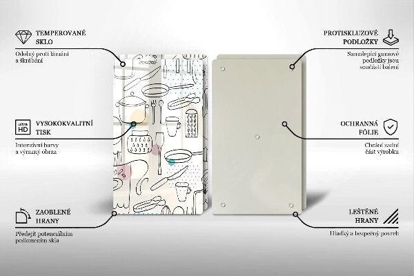 Skärbräda glas Kökstillbehör