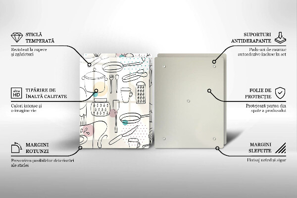 Skärbräda glas Kökstillbehör